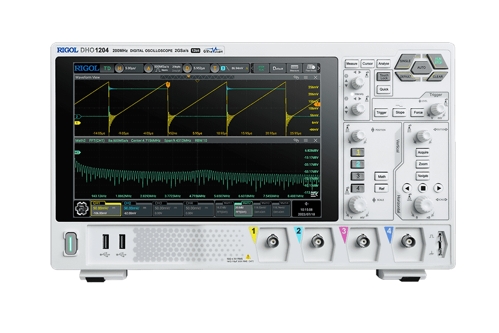 200MHz 4ch  12bit オシロスコープ + ロングメモリオプション