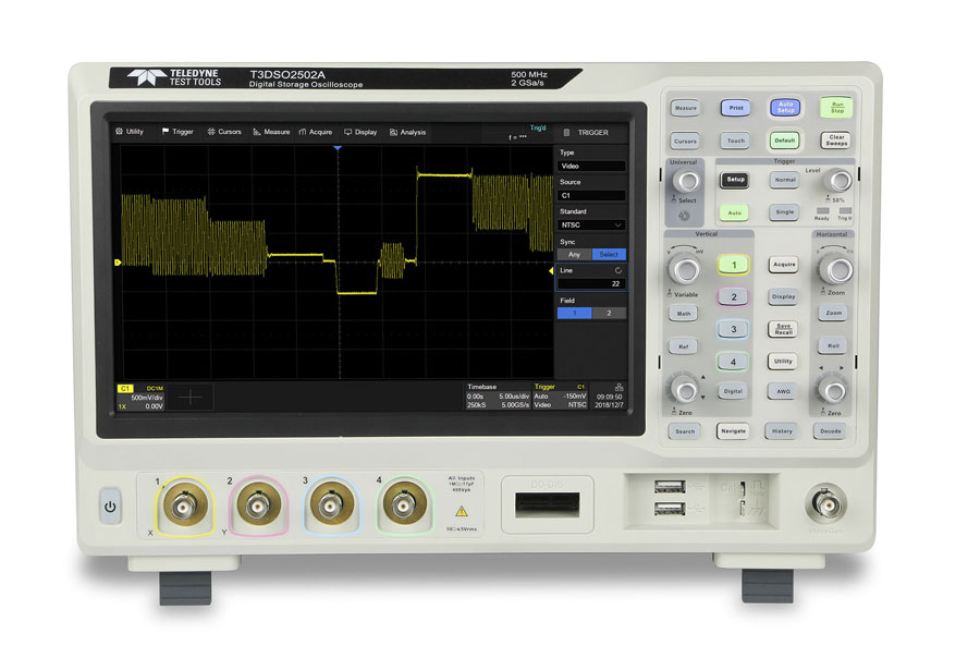 500MHz 2ch 1GS/s 100Mpts/ch オシロスコープ